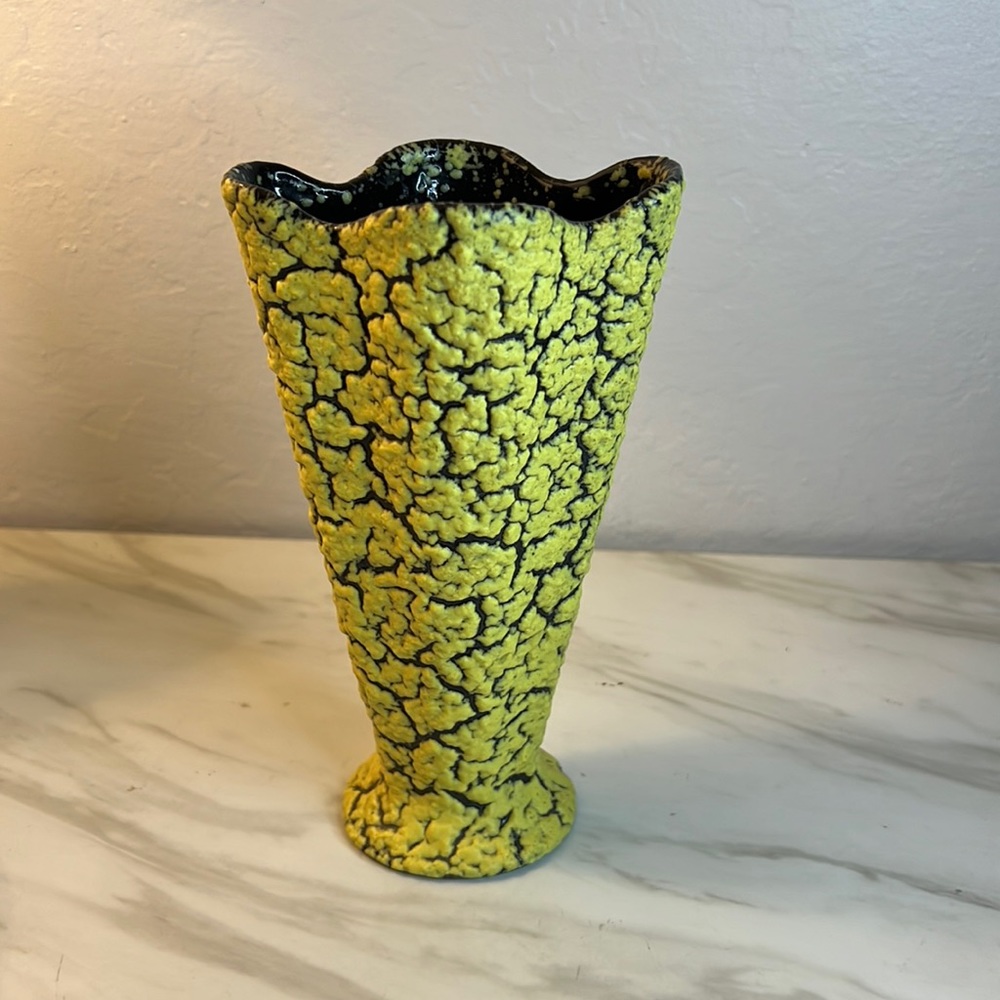 Vintage lava glaze vase